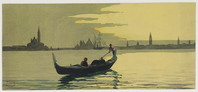 TvB T 402
<br/>
Gezicht op Venetië met de San Giorgio Maggiore en de Santa Maria delle Salute, op de voorgrond een gondel
<br/>
<em>Anoniem NL (19de eeuw)</em>